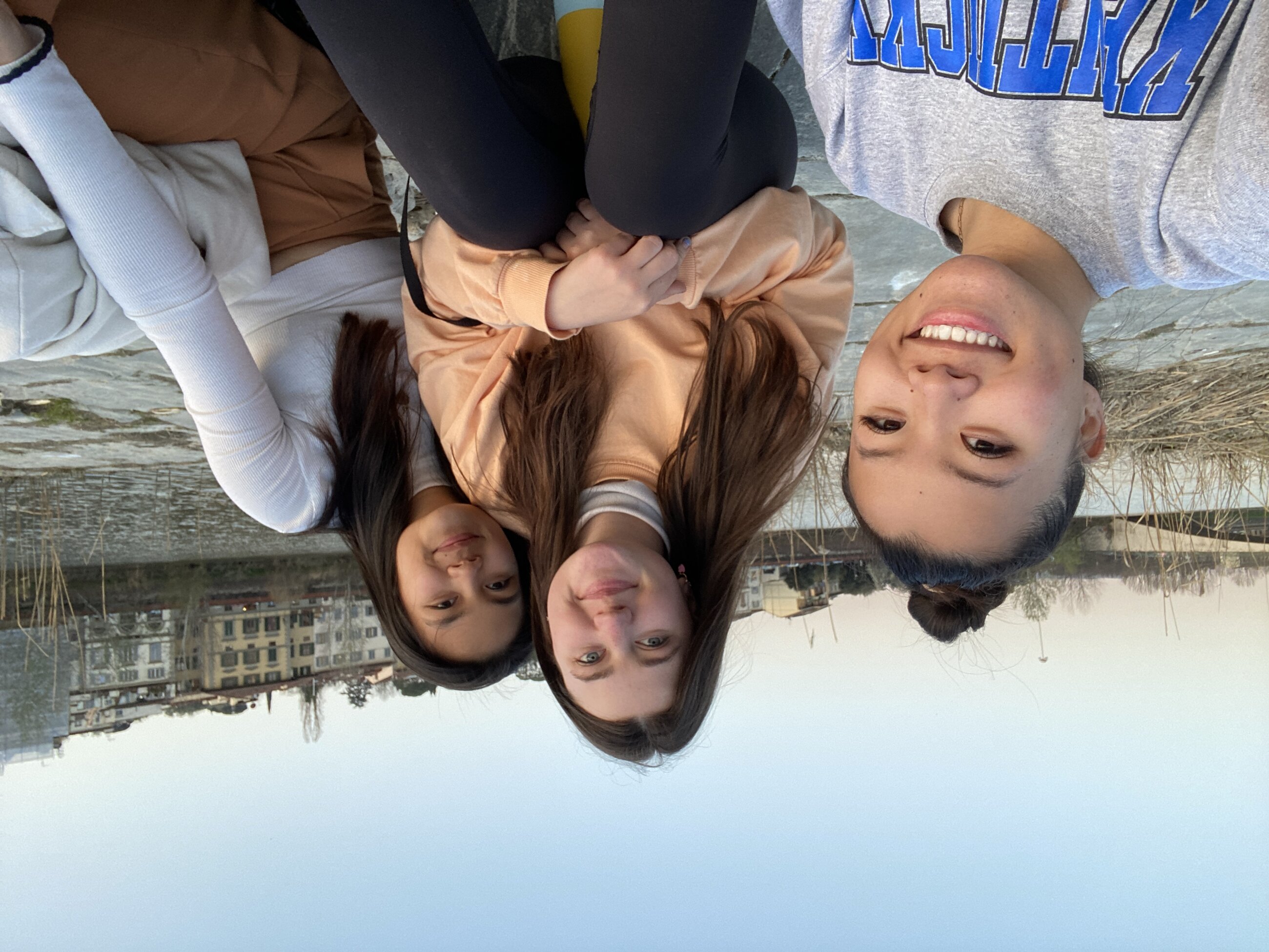 Watching the sunset on the Arno