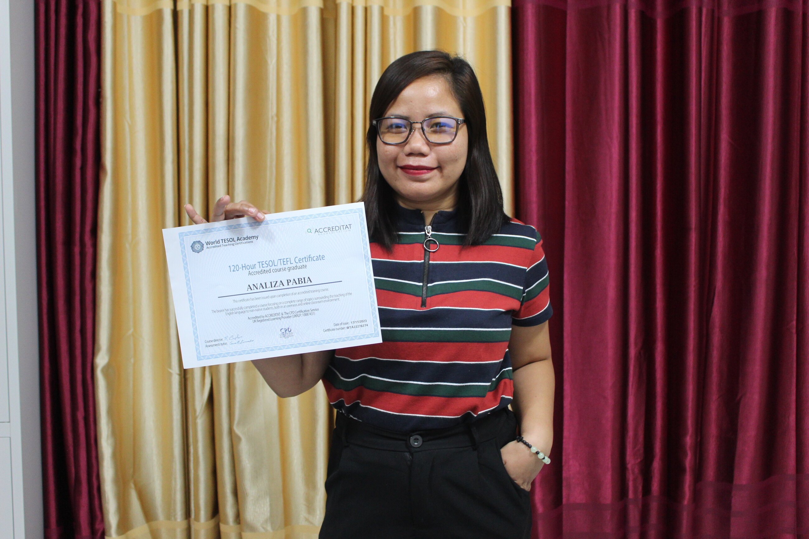 Empowered through language: Just earned my TESOL certificate, ready to inspire and teach. 🌐📚 #TESOLAchieved"