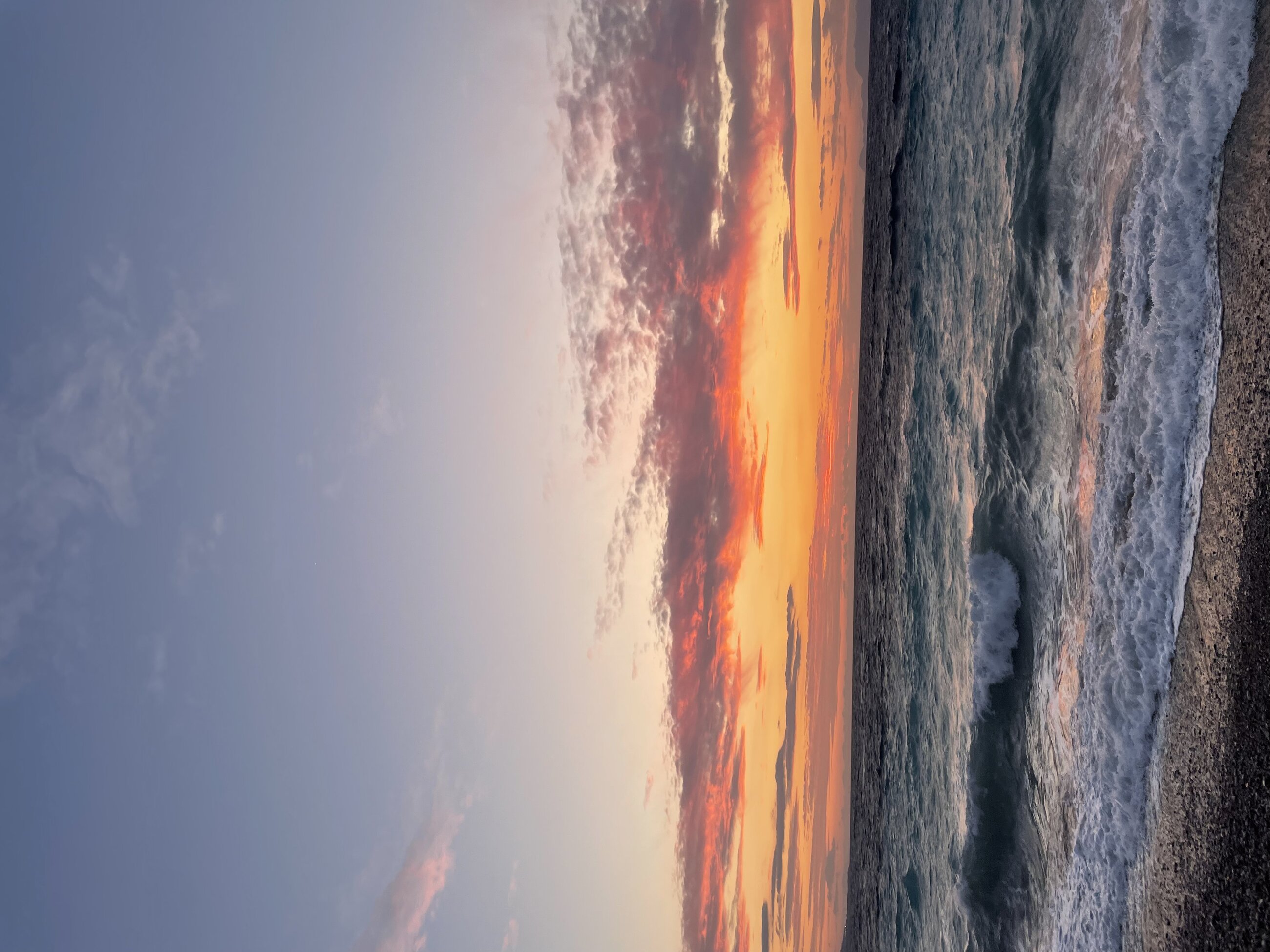 Beautiful sunset in Rhodes on field study