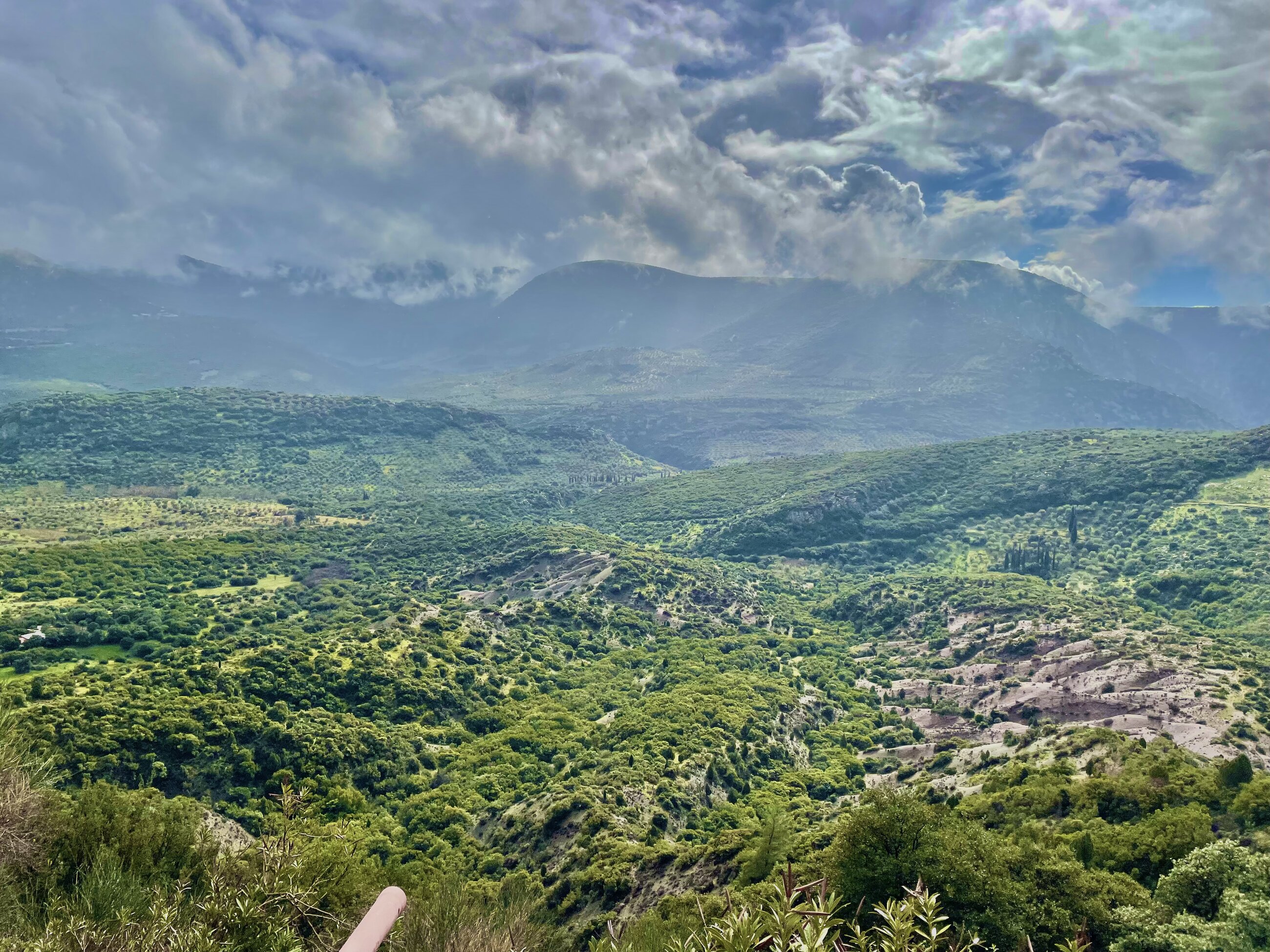 View from monastery on first Delphi field study