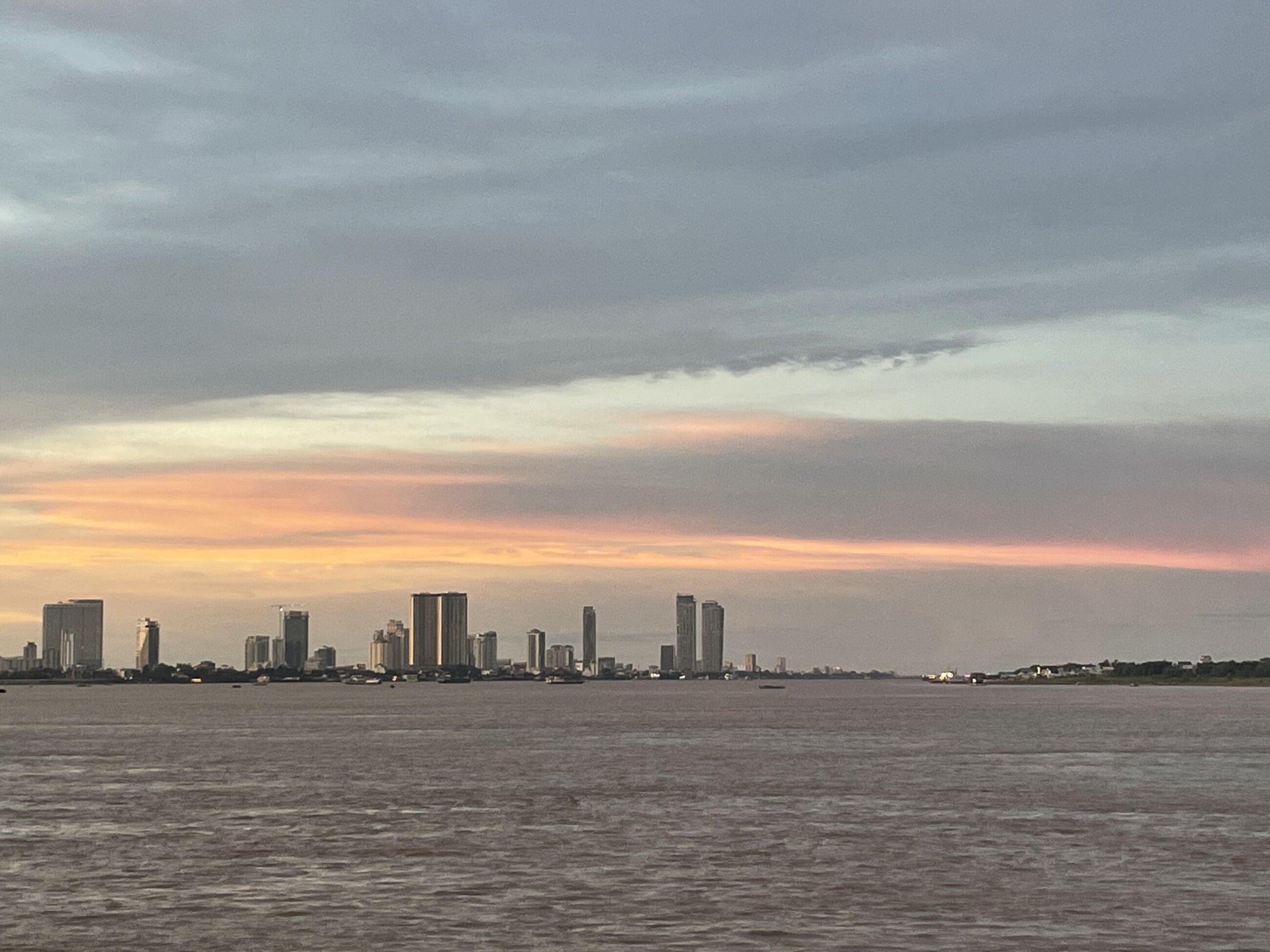 The Mekong at sunset!