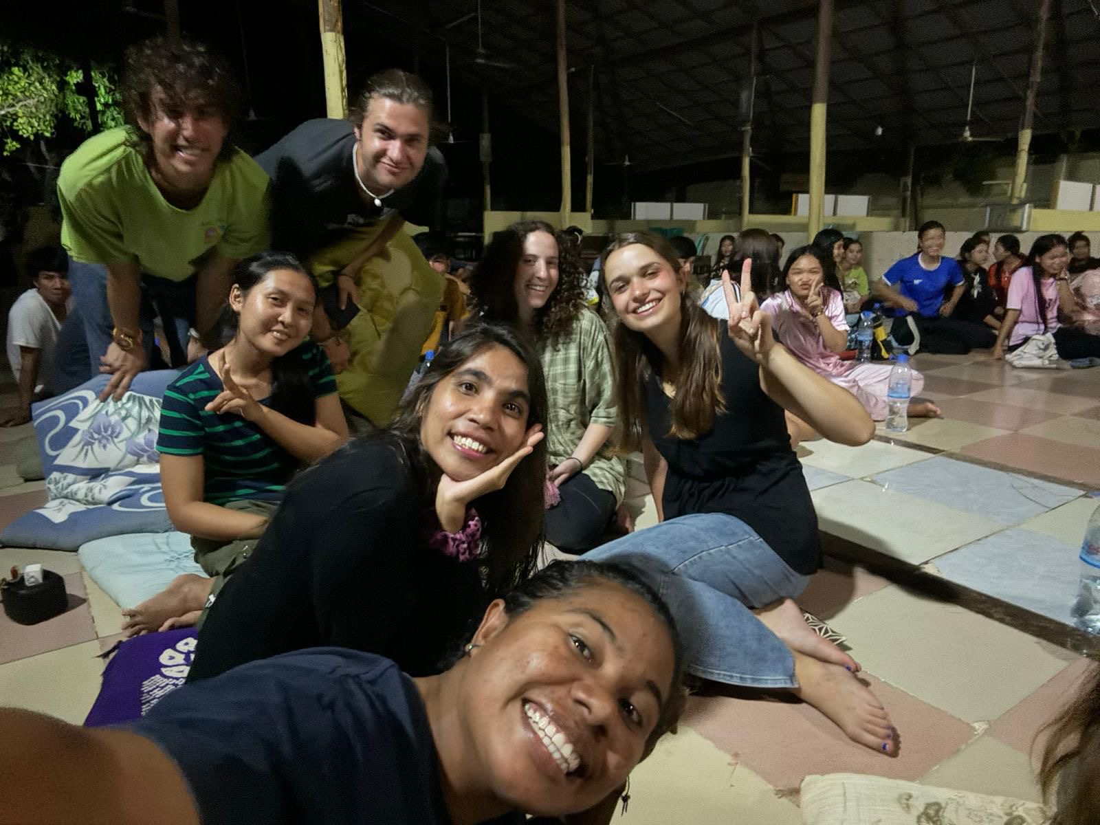 Picture with other volunteers in the school on my last evening