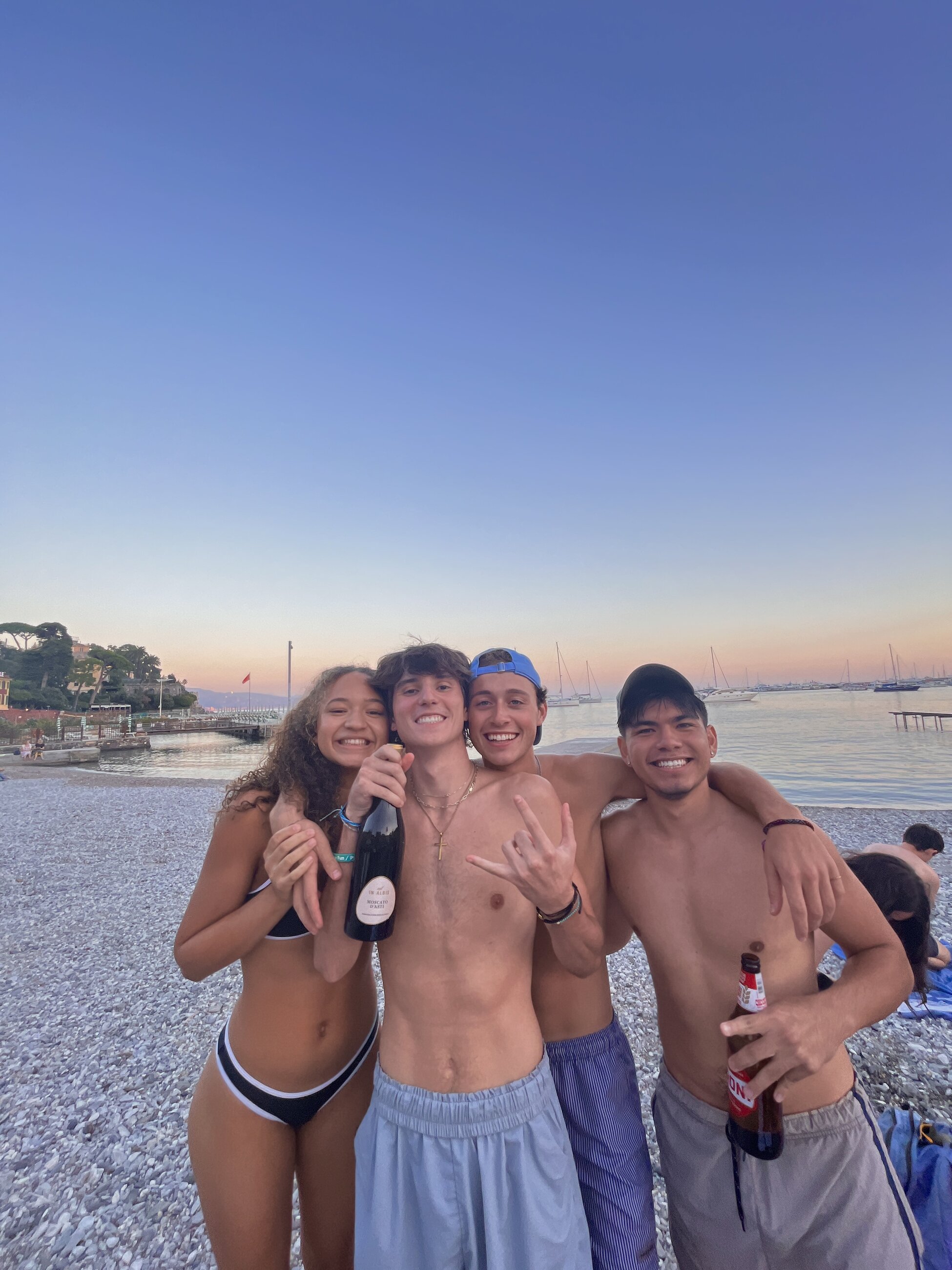 Sunset on Italian coast 