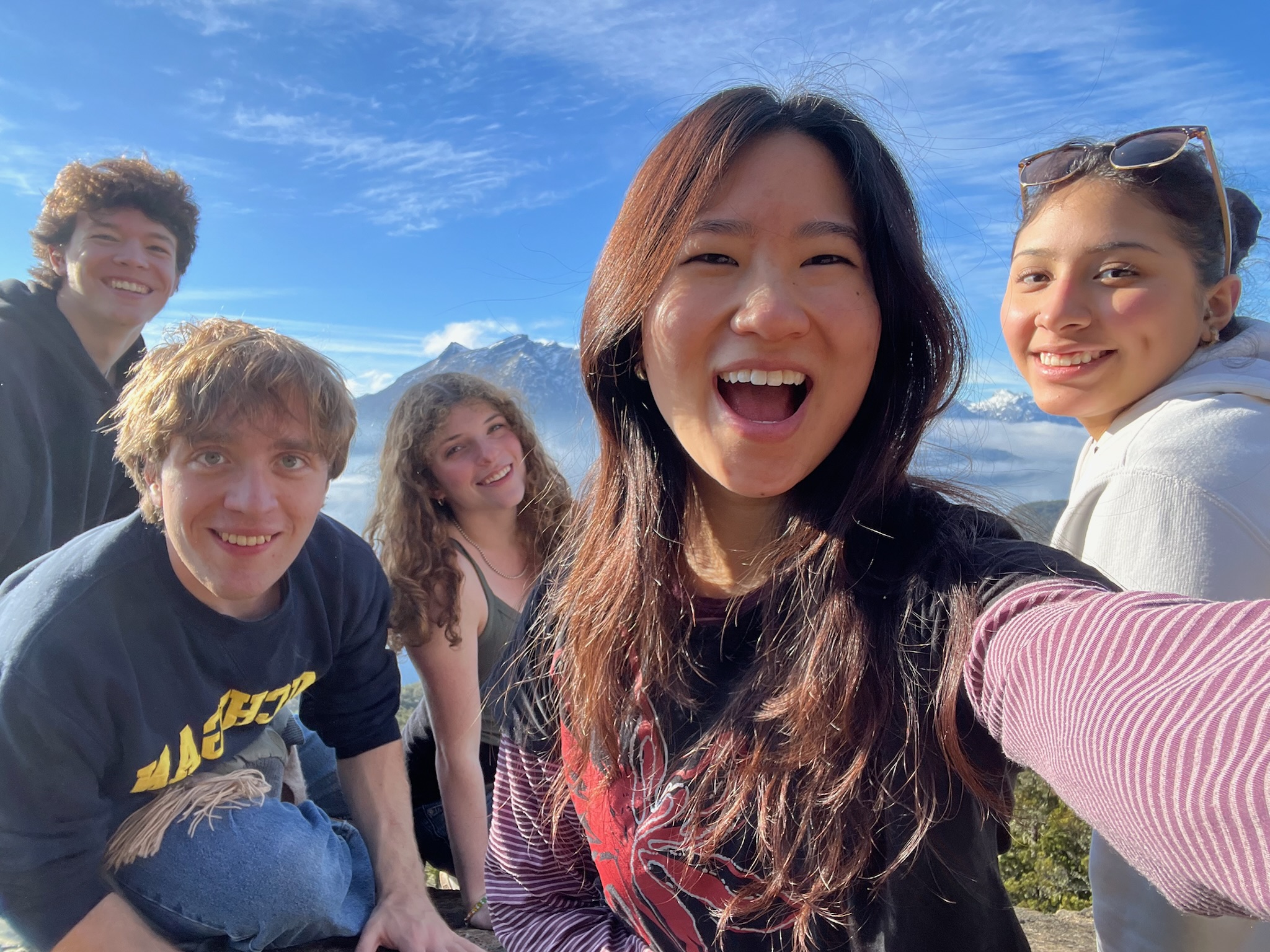 At the top of Cerro Llao Llao on one of our weekend trips