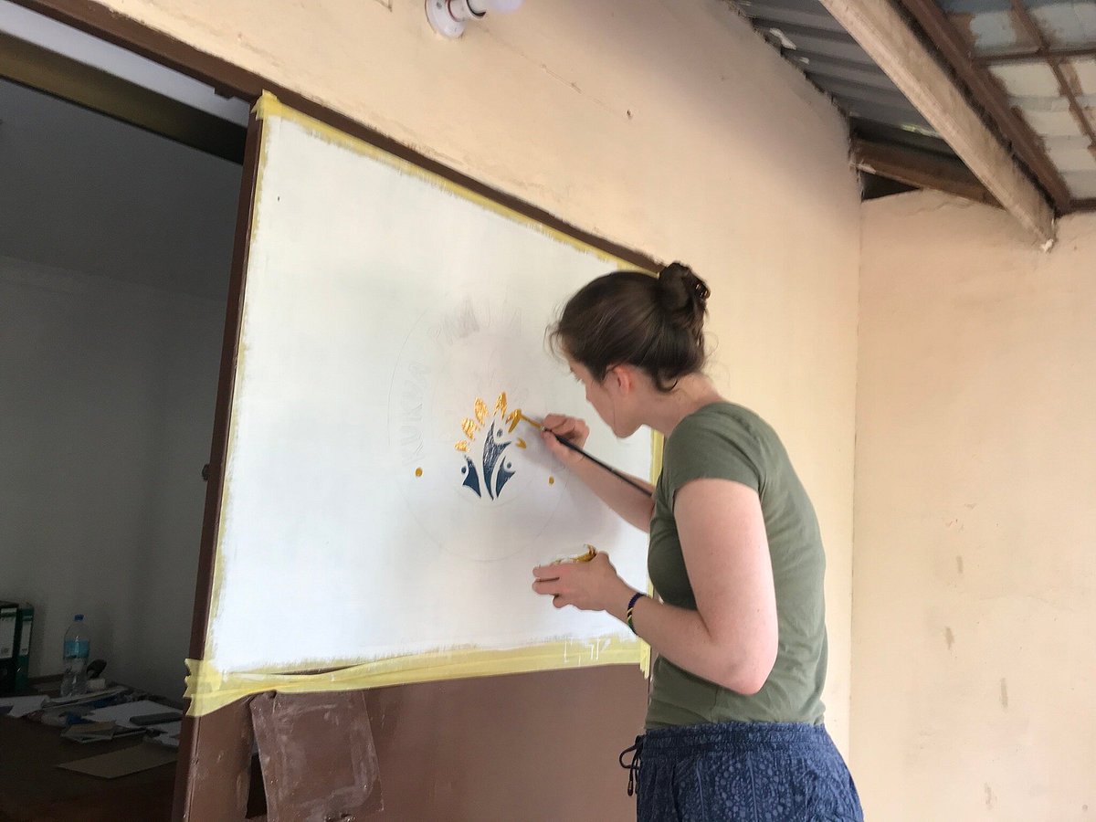 a photo taken at Kukua Pamoja Tanzania while I was drawing the Organization's logo