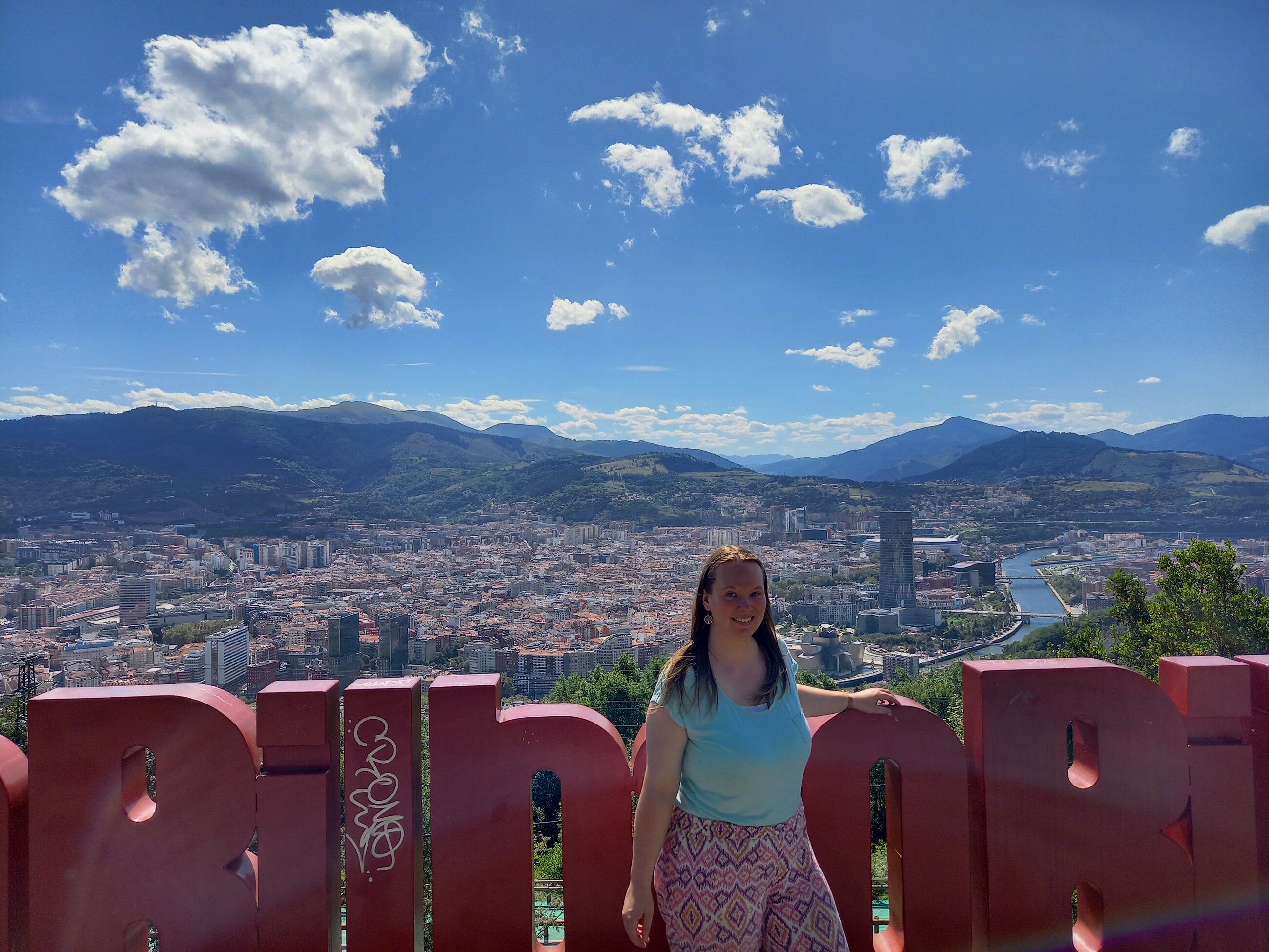 The beautiful city of Bilbao from above