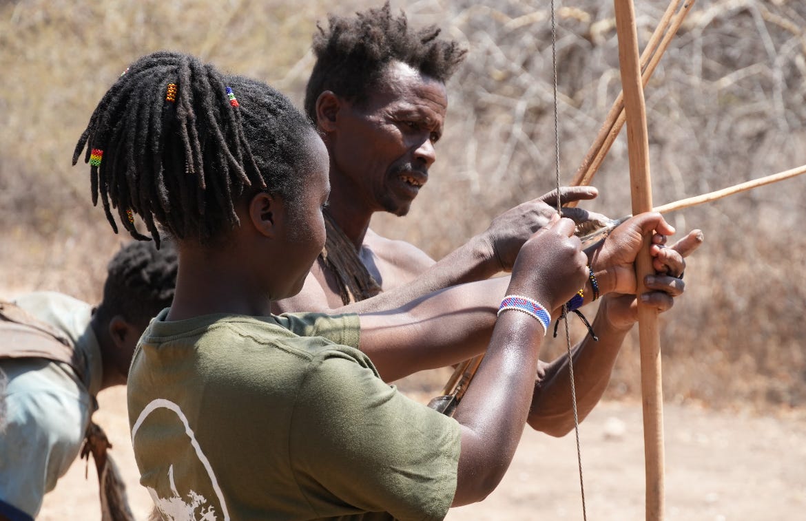 Throwing arrows with the Hadzabe tribe