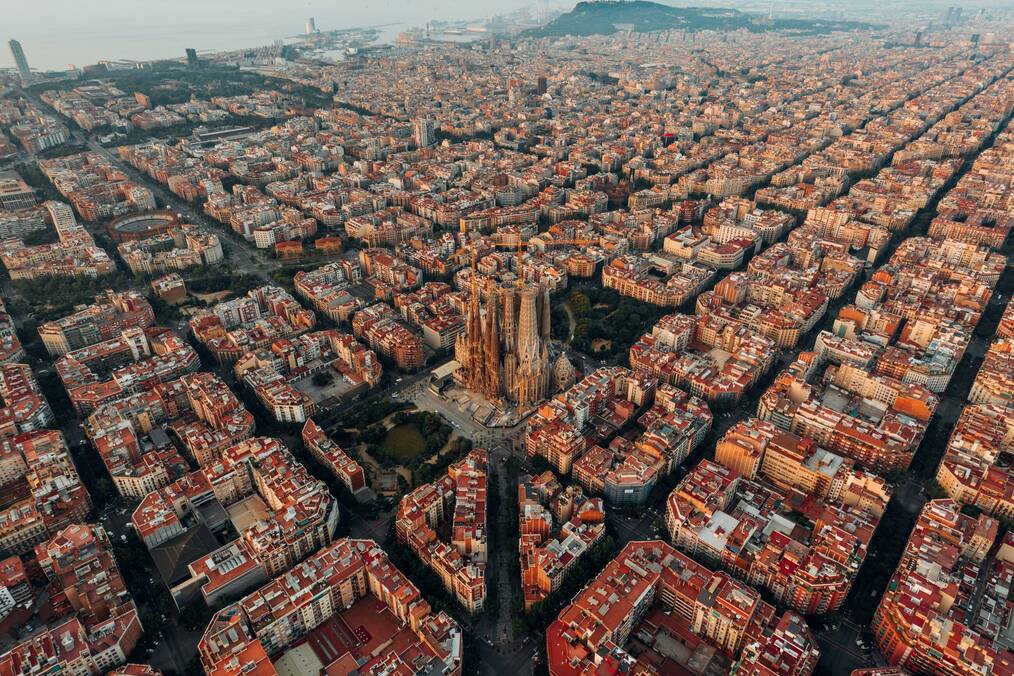 Aerial view of Barcelona 