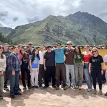 School group traveling in Peru
