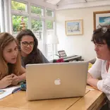 homestay students with teacher