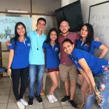 with students