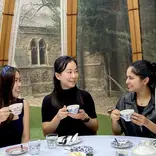 Victoria and friends at tea