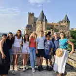 France student group in Carcassone global works