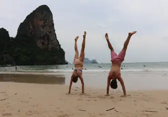 Handstanding on a Thai Beach