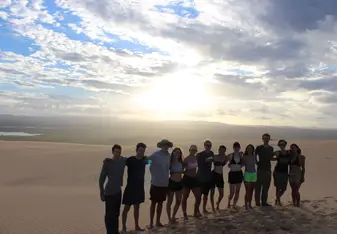 Enjoying the sand dunes