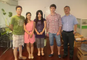 With my colleagues at my internship