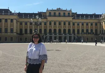 Spring day at the Schoenbrunn Palace