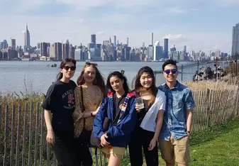 Myself and other interns at Williamsburg Smorgasburg