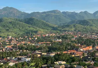 This is the little town of Luang Prabang, Laos.