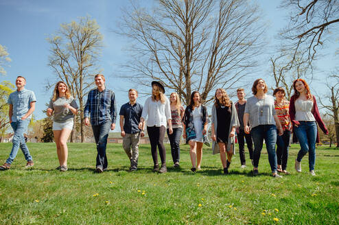 GRBY 16' walking through Lincoln Park in Grand Rapids, MI