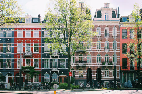 Colorful buildings in Amsterdam 