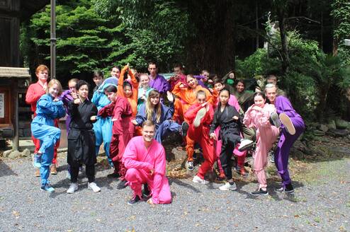 World Campus - Japan Participants in Ninja Training