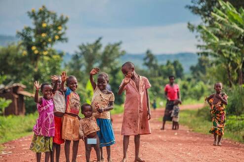 volunteer in rural Uganda