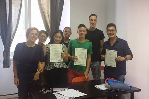A Door to Italy final certificate of attendance at the end of the Intensive Combined Course