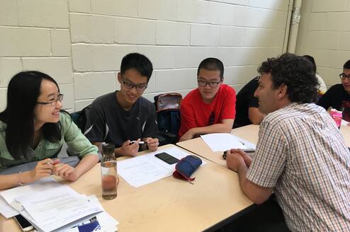 Students and instructor