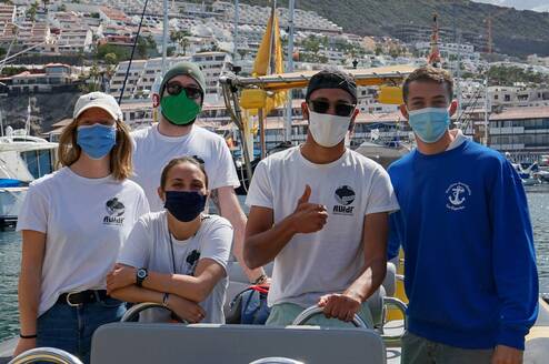 Research Volunteers on Research Vessel
