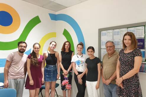 CELTA Students with the Teachers' Trainer 