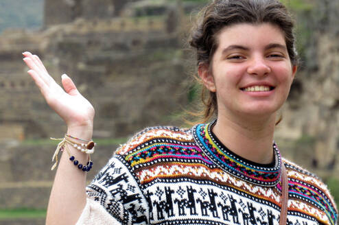 Gap year student in Peru