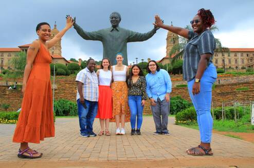 Nelson Mandela high five
