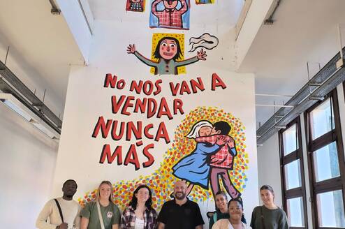 Students gathered together in Argentina