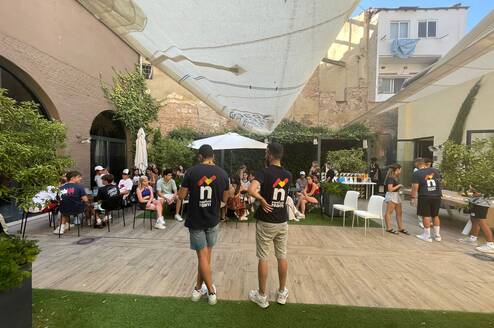 Students in the Patio