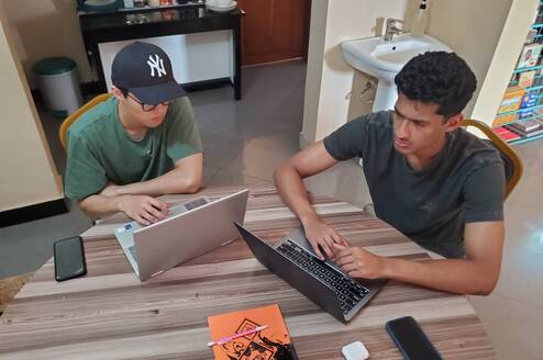 Intern students developing website