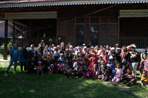 A tree planting day in the community