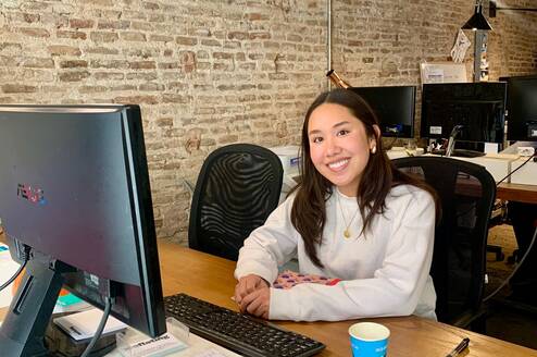 AIFS Abroad intern at work