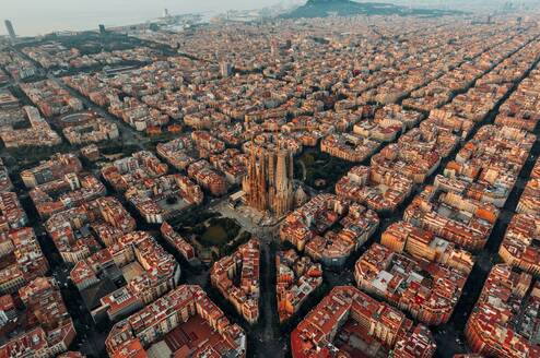 Aerial view of Barcelona