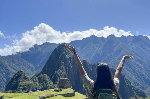 Participant Happy to see Machu Picchu.