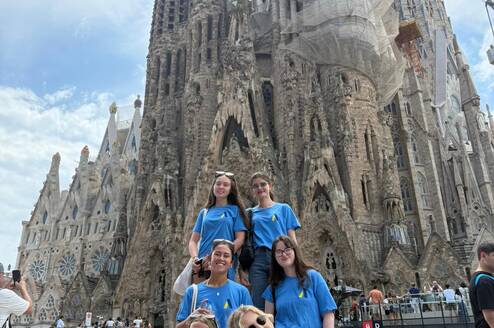 Summer 2025 Interns in Front of La Sagrada Familia