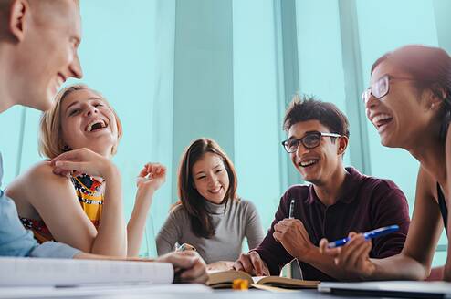 Students talking
