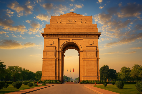 Standing tall in the heart of New Delhi, India Gate is a majestic archway built to honor over 70,000 Indian soldiers