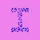 Blue 'I' on violet background