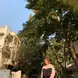 Vineeta Chauhan in India under trees on a road