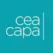 Teal stacked CEA CAPA logo with bar on right side