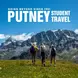 three putney students walking in a field of flowers in the alps