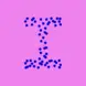 Blue 'I' on violet background