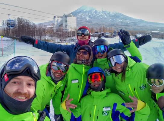 Ski instructors in Niseko, Japan