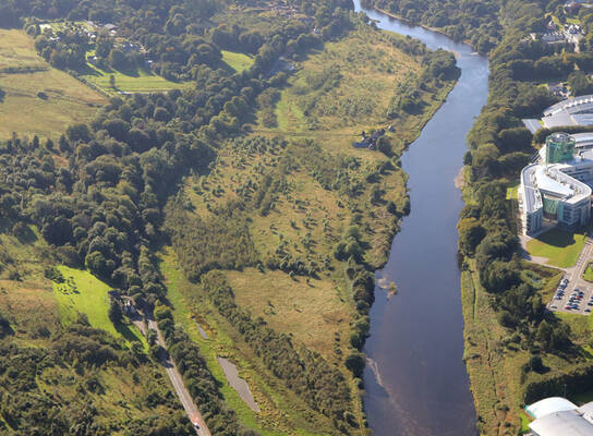 Aerial view of campus